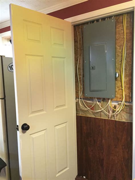 hiding electric panel box st entry|how to hide electrical block.